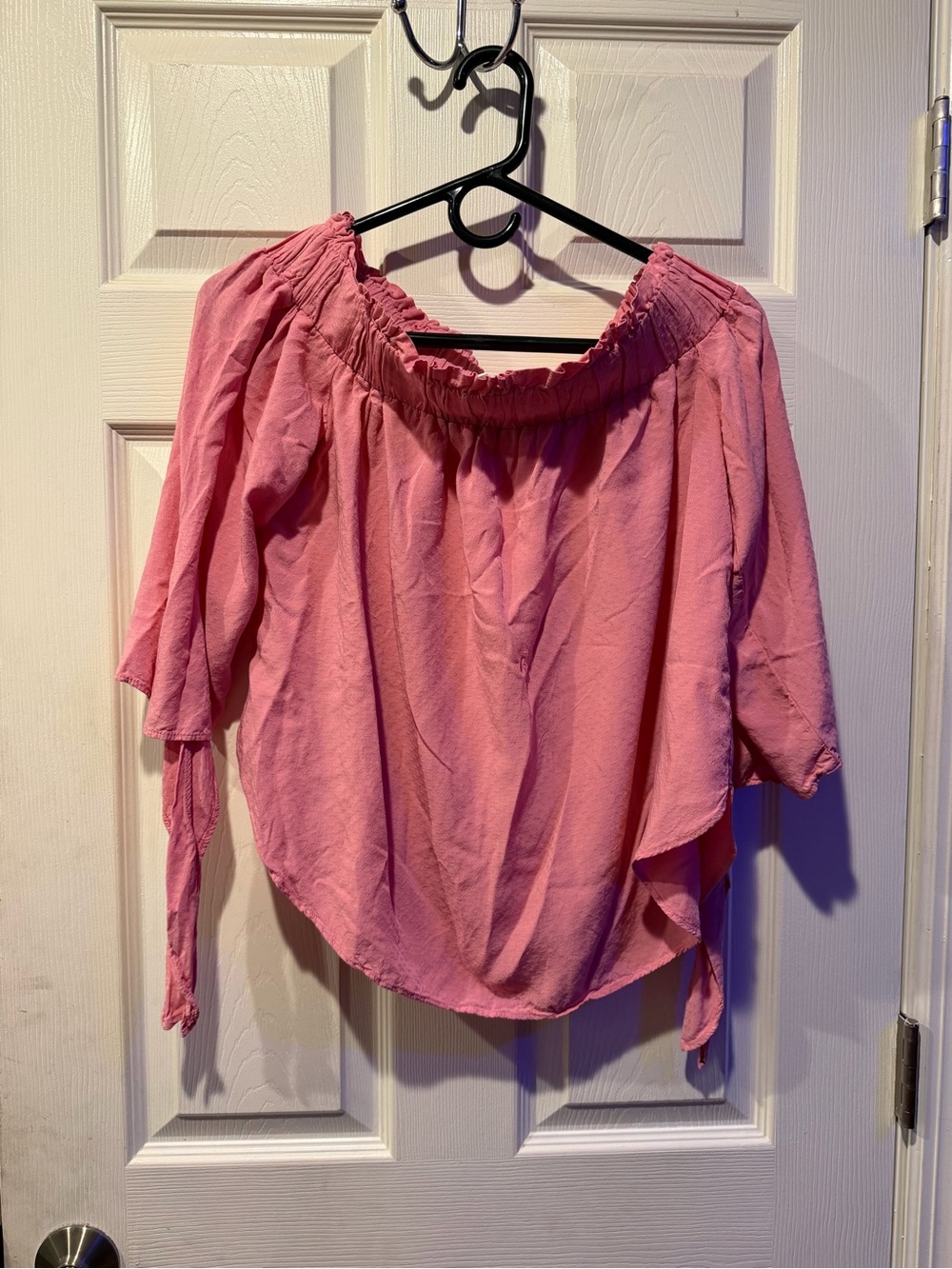 H&M Pink Off Shoulder Blouse Size 8